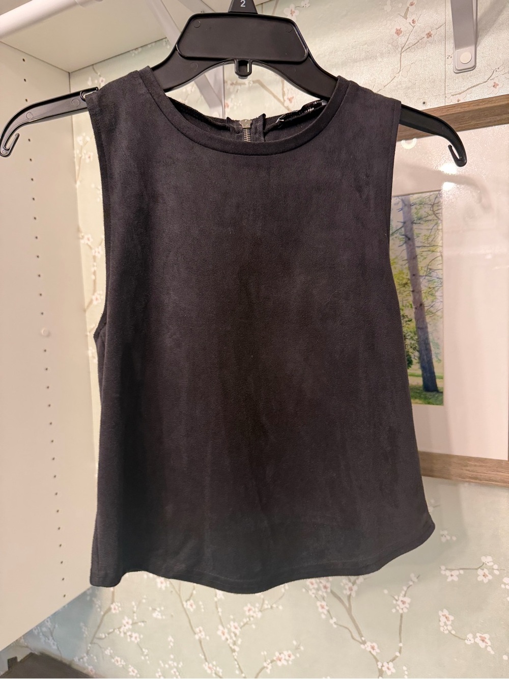 Europes Trafaluc by Zara Sleeveless Velvet top
